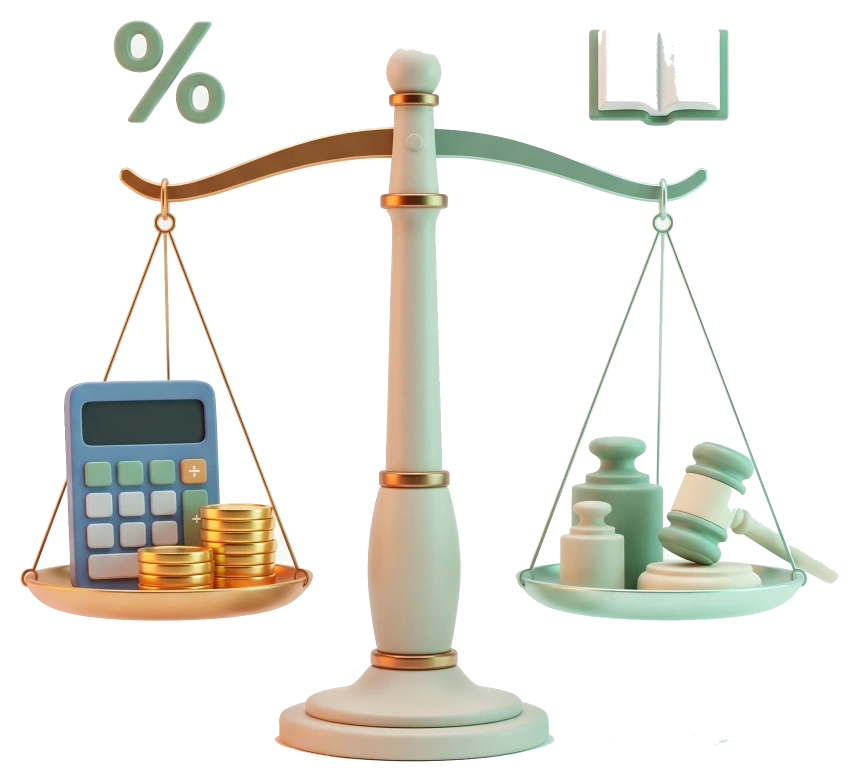 المقارنة والحساب الدقيق للأنظمة والمستحقات
