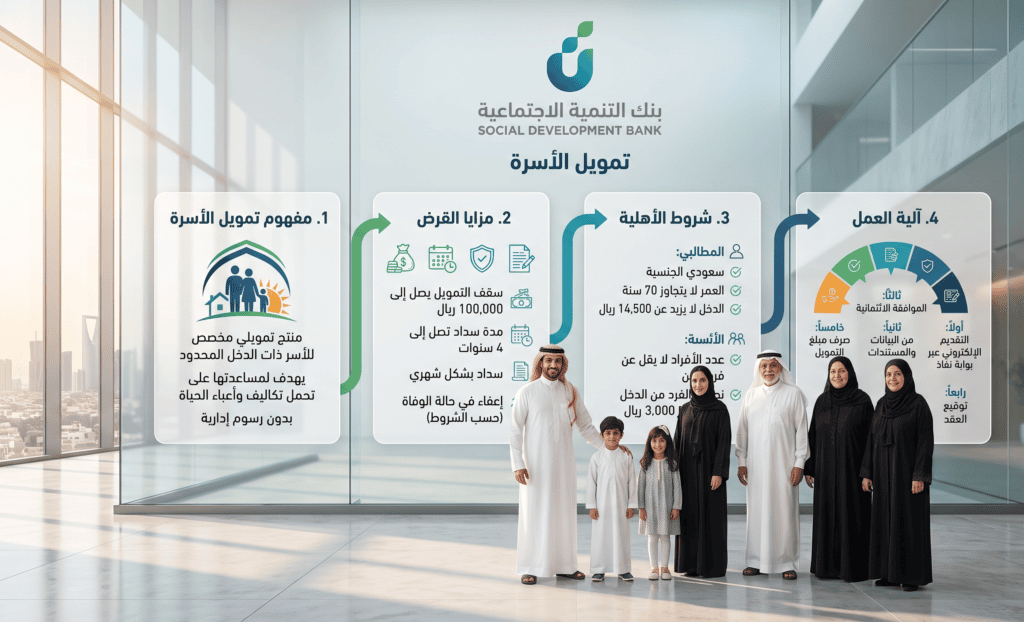 مفهوم وآلية العمل الخاصة بـ بنك التنمية الاجتماعية قرض الأسرة