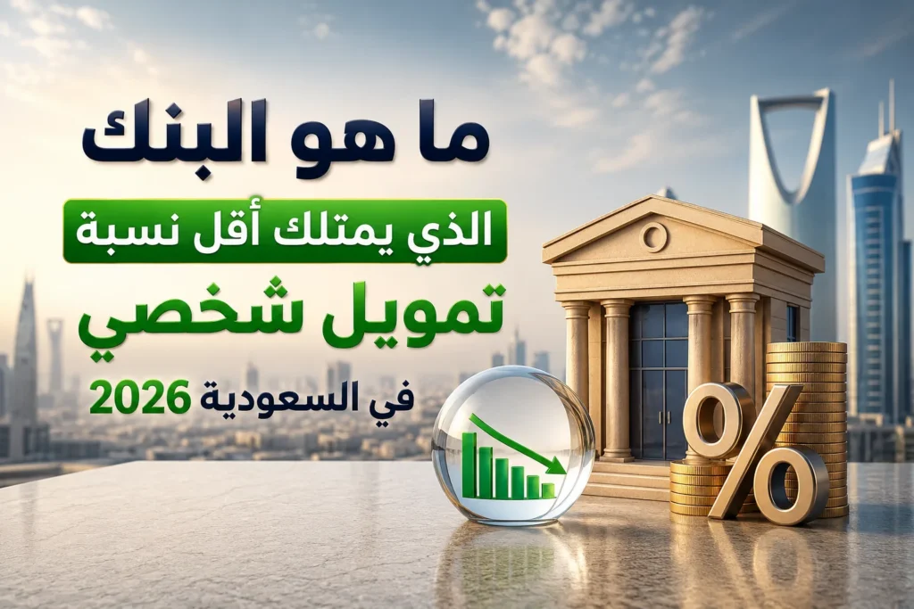 ما هو البنك الذي يمتلك أقل نسبة تمويل شخصي في السعودية 2026