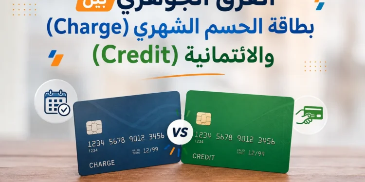 الفرق الجوهري بين بطاقة الحسم الشهري (Charge) والائتمانية (Credit)