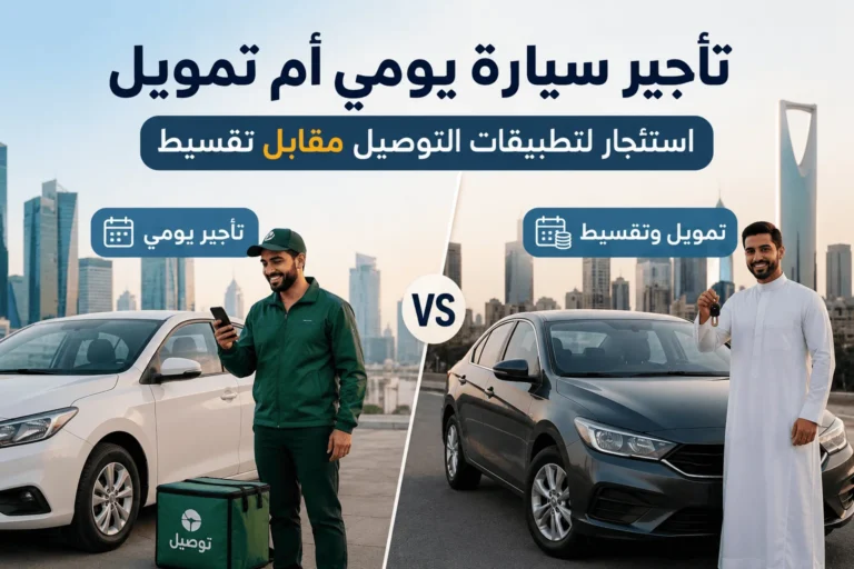 تأجير سيارة يومي أم تمويل: استئجار لتطبيقات التوصيل مقابل تقسيط