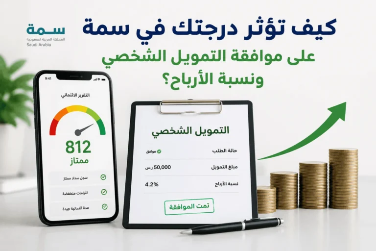 كيف تؤثر درجتك في سمة على موافقة التمويل الشخصي ونسبة الأرباح