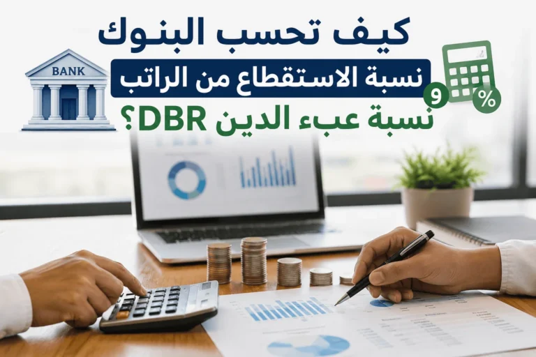 كيف تحسب البنوك نسبة الاستقطاع من الراتب ونسبة عبء الدين DBR؟