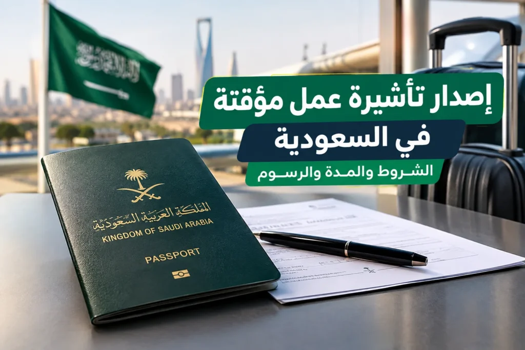 إصدار تأشيرة عمل مؤقتة في السعودية: الشروط والمدة والرسوم