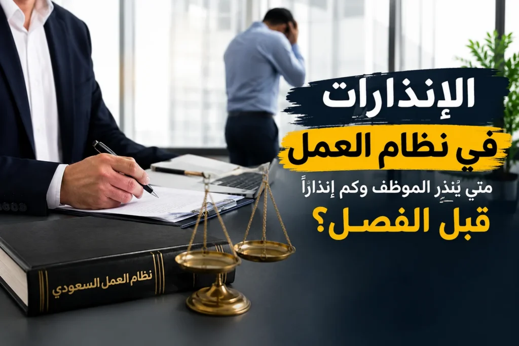 الإنذارات في نظام العمل السعودي: متى يُنذر الموظف وكم إنذارًا قبل الفصل؟