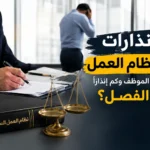 الإنذارات في نظام العمل السعودي: متى يُنذر الموظف وكم إنذارًا قبل الفصل؟