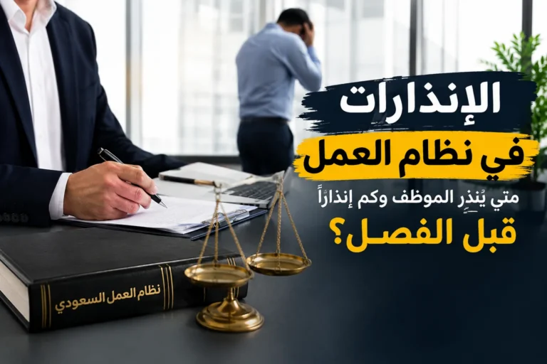الإنذارات في نظام العمل السعودي: متى يُنذر الموظف وكم إنذارًا قبل الفصل؟