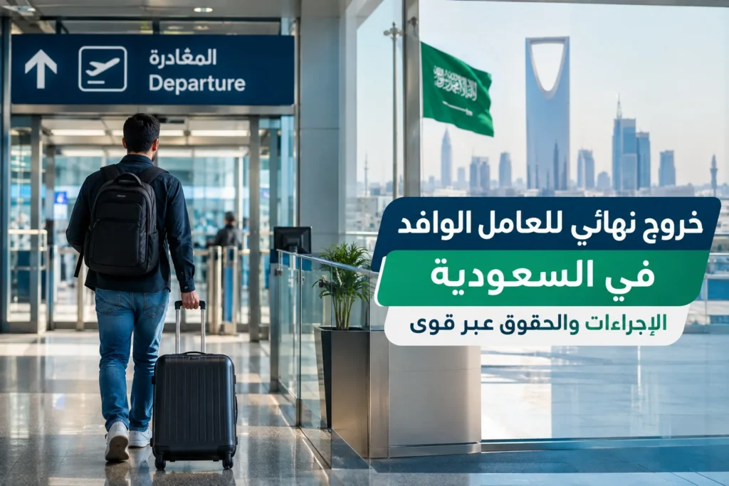 خروج نهائي للعامل الوافد في السعودية: الإجراءات والحقوق عبر قوى