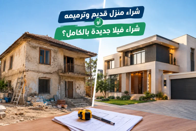 هل شراء منزل قديم وترميمه أوفر من شراء فيلا جديدة بالكامل؟