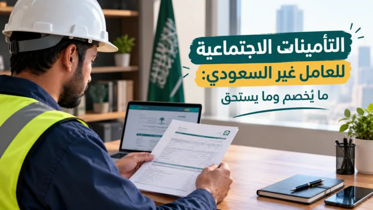 التأمينات الاجتماعية للعامل غير السعودي: ما يُخصم وما يستحق